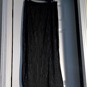 Black pinstripe long skirt, medium to large size